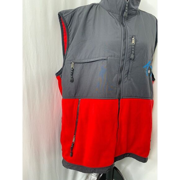 Outer Boundary Men’s Vest Jacket Black and Red Fleece B.S.L. Full Zip Size 3XL - Picture 3 of 14